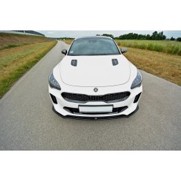 Накладка сплиттер на передний бампер на Kia Stinger GT